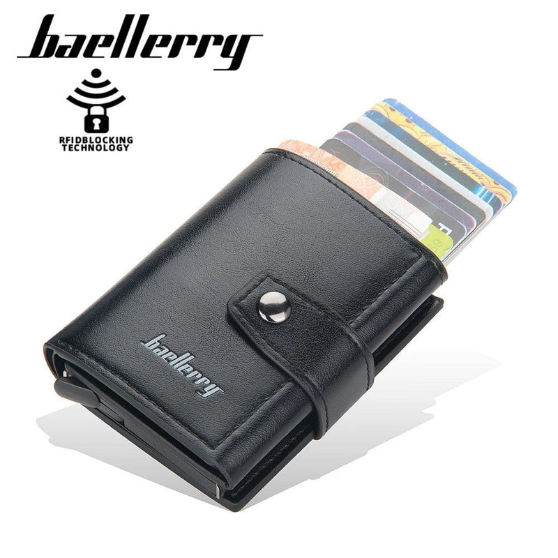 Baellerry European and American Metal Aluminum Case Men's Card Holder